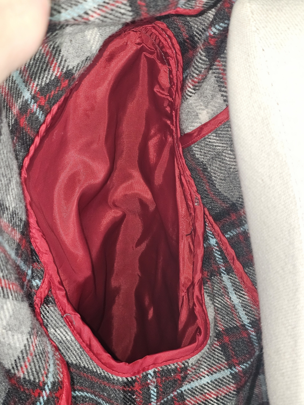 Old Navy Pea Coat Plaid Double Breasted Toggle Buttons Womens Size X Large - Picture 5 of 8